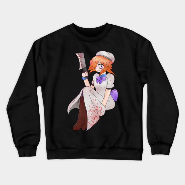 Higurashi When They Cry Rena Ryuugu Design Crewneck Sweatshirt by nhitori